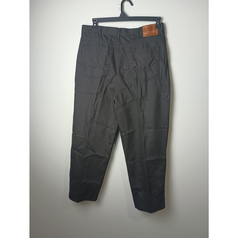 Vtg Nino Valentino Black Baggy High Rise Jeans Women Size 17/18 Straight Leg 90s